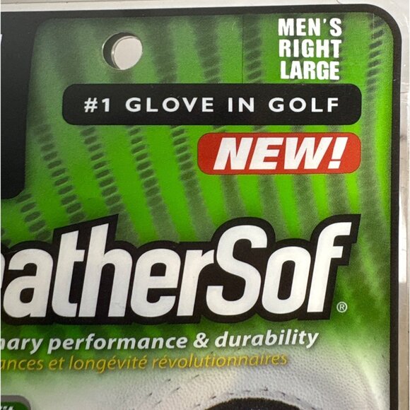 FootJoy WeatherSof Golf Glove Mens Right Large White Black - Picture 3 of 6